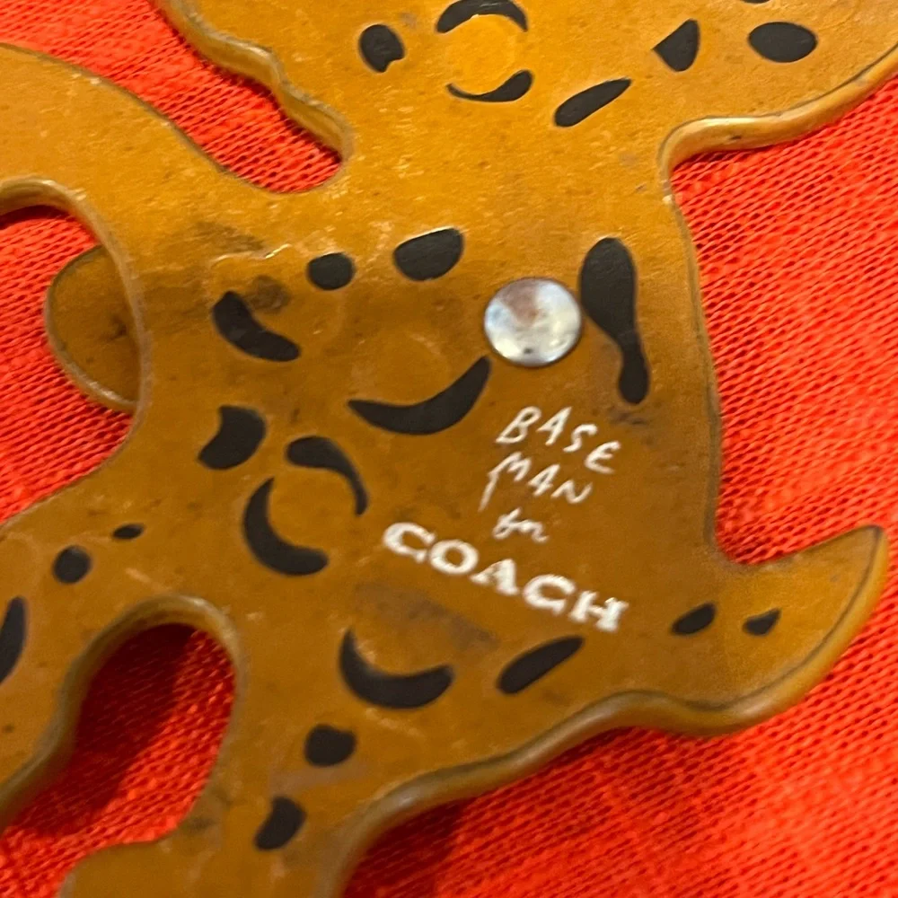 Coach Baseman X Coach Buster Le Fauve Key Ring Purse Bag Charm F58071 Rare - Picture 8 of 12
